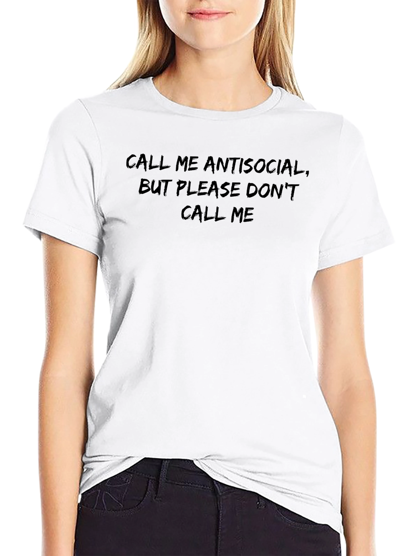 Antisocial Funny Graphic Tee - Black