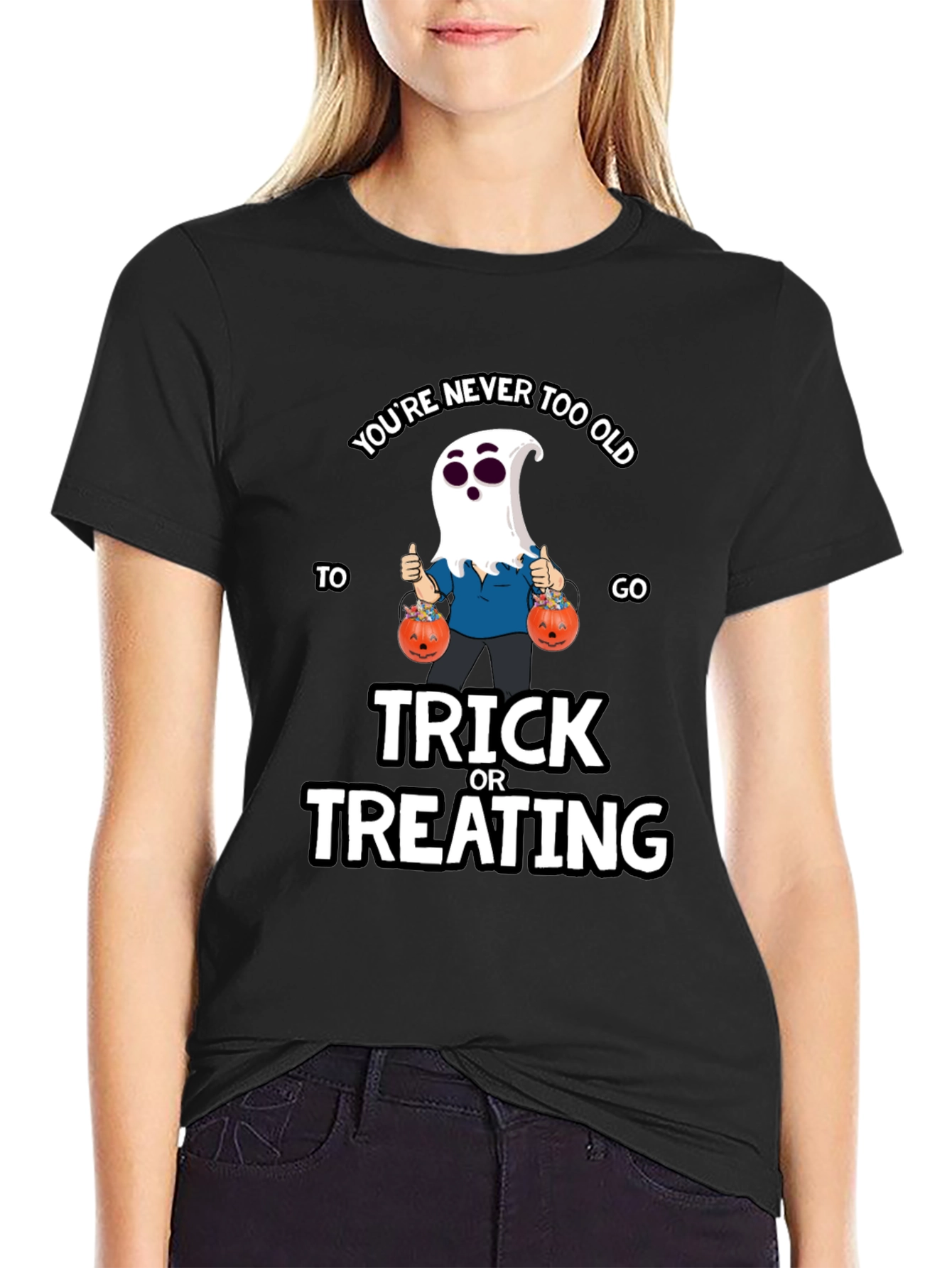 Funny Halloween Ghost T-Shirt - Trick or Treating