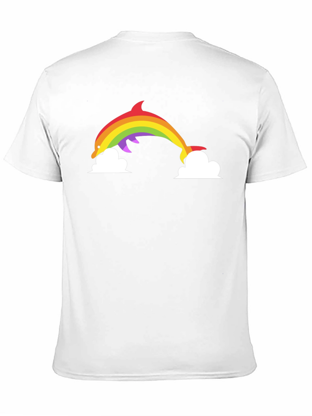 Rainbow Dolphin Graphic Tee - Black