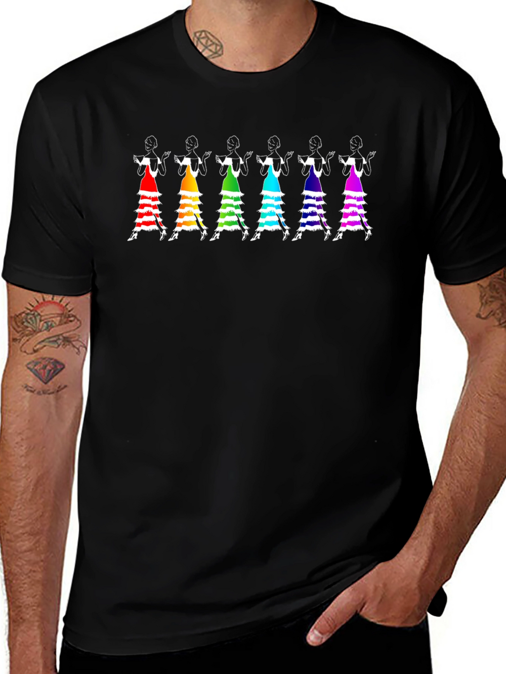 Flamenco Dancer T-Shirt - Rainbow