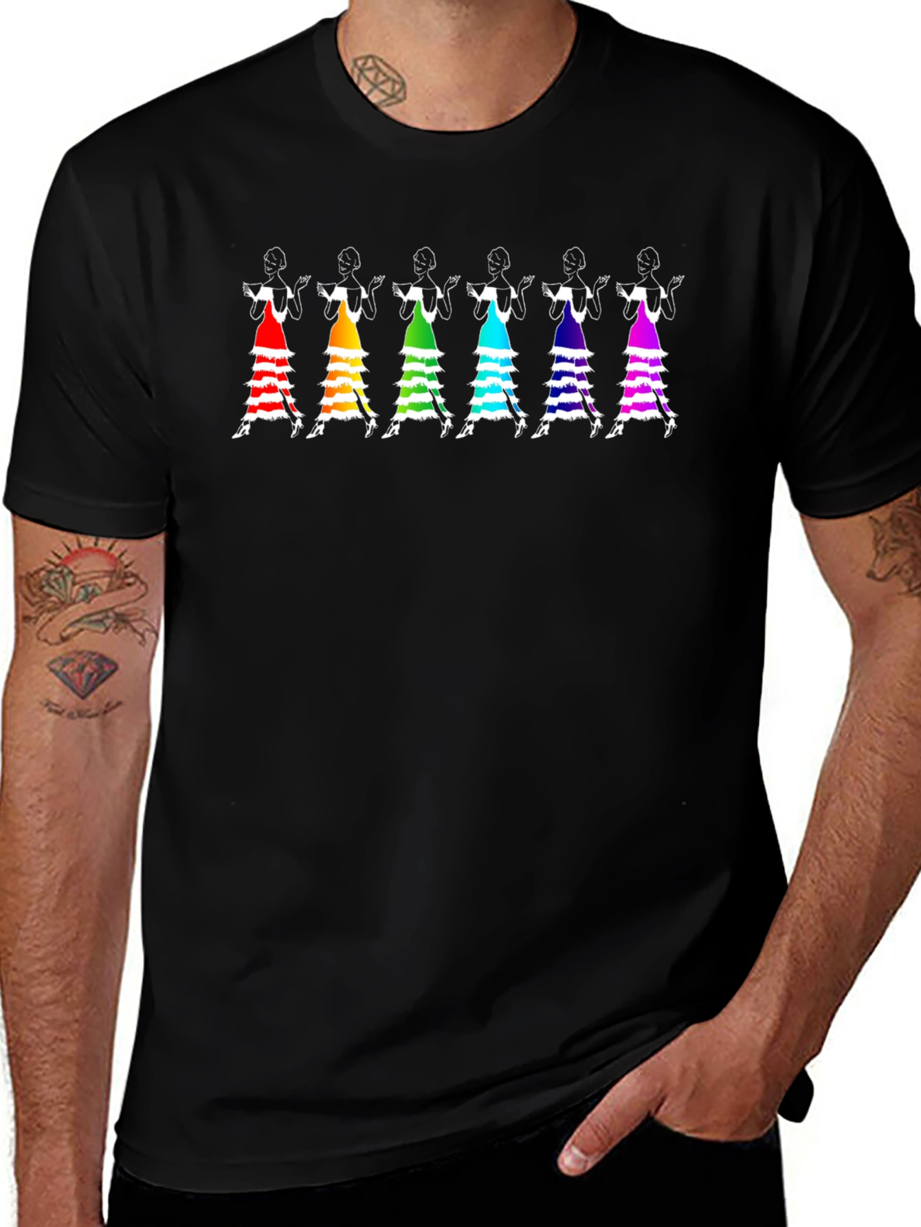 Flamenco Dancer T-Shirt - Rainbow