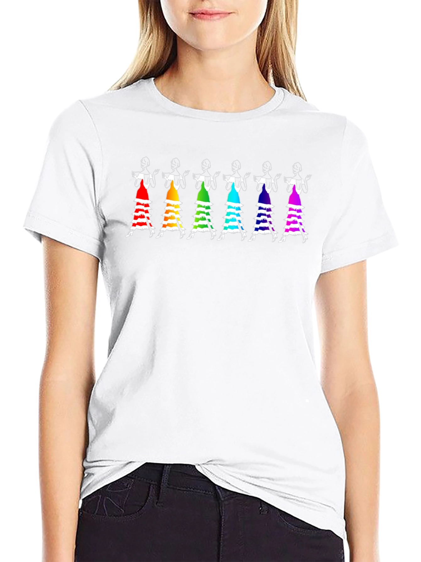 Flamenco Dancer T-Shirt - Rainbow
