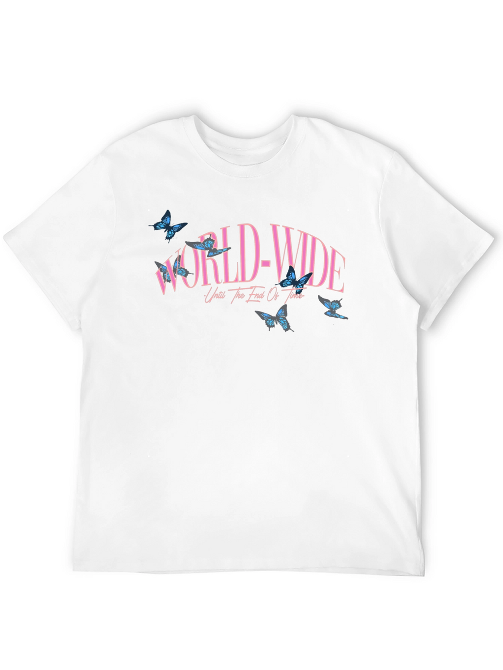 Worldwide Butterfly Graphic Black T-Shirt