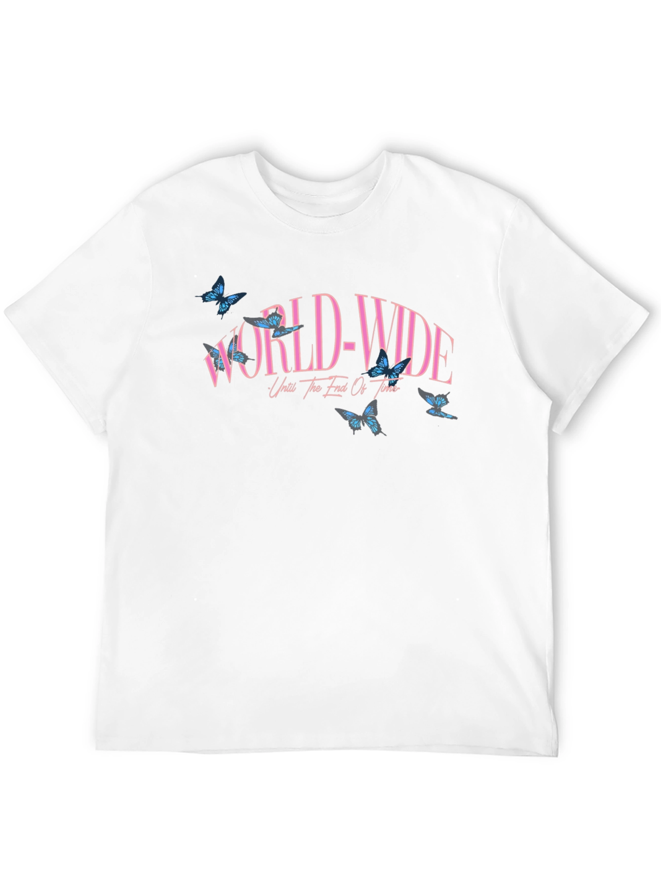 Worldwide Butterfly Graphic Black T-Shirt