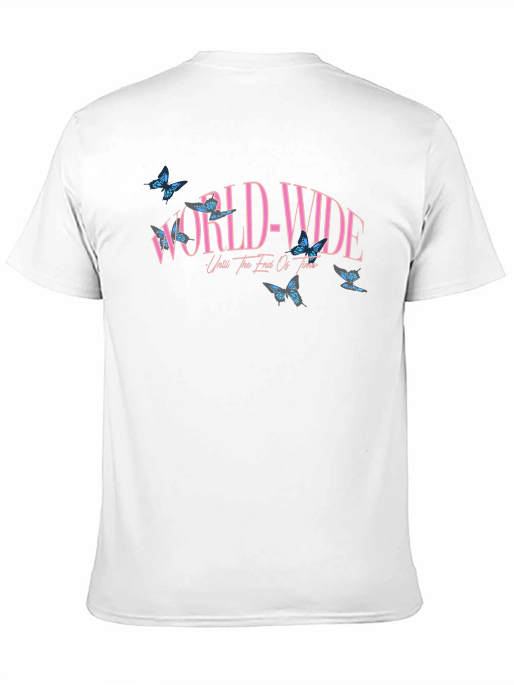 Worldwide Butterfly Graphic Black T-Shirt
