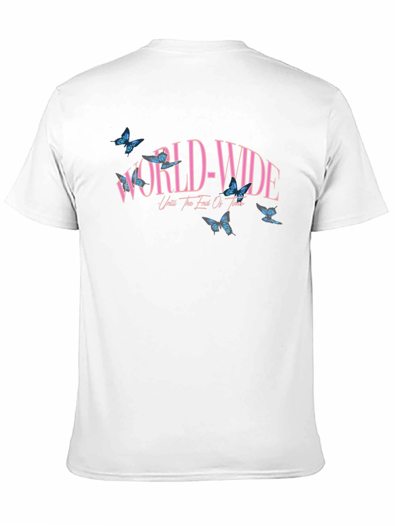 Worldwide Butterfly Graphic Black T-Shirt