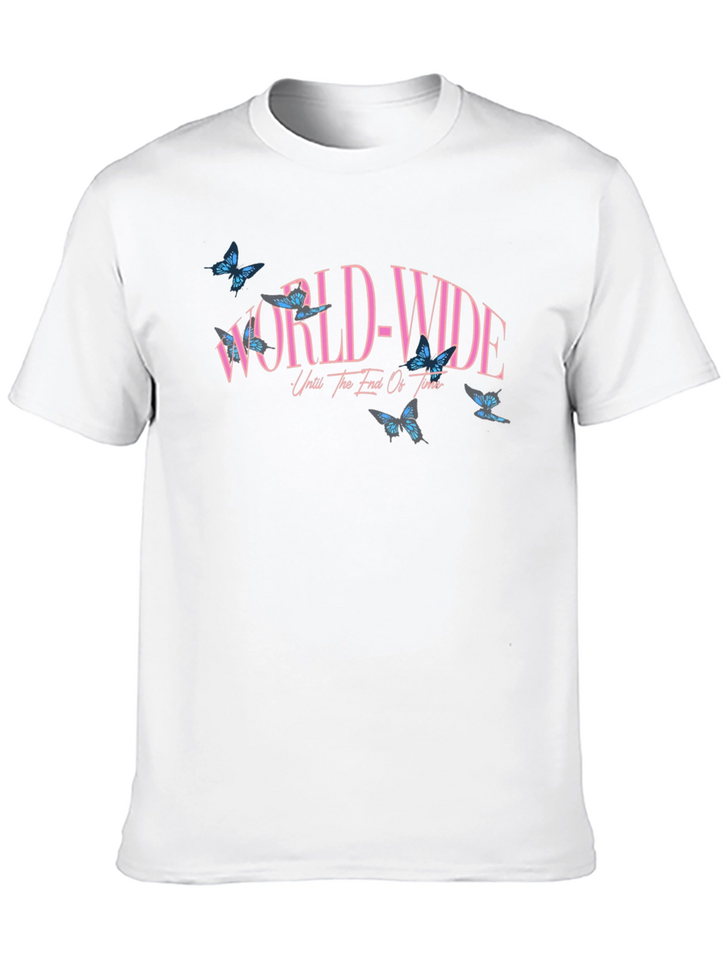 Worldwide Butterfly Graphic Black T-Shirt