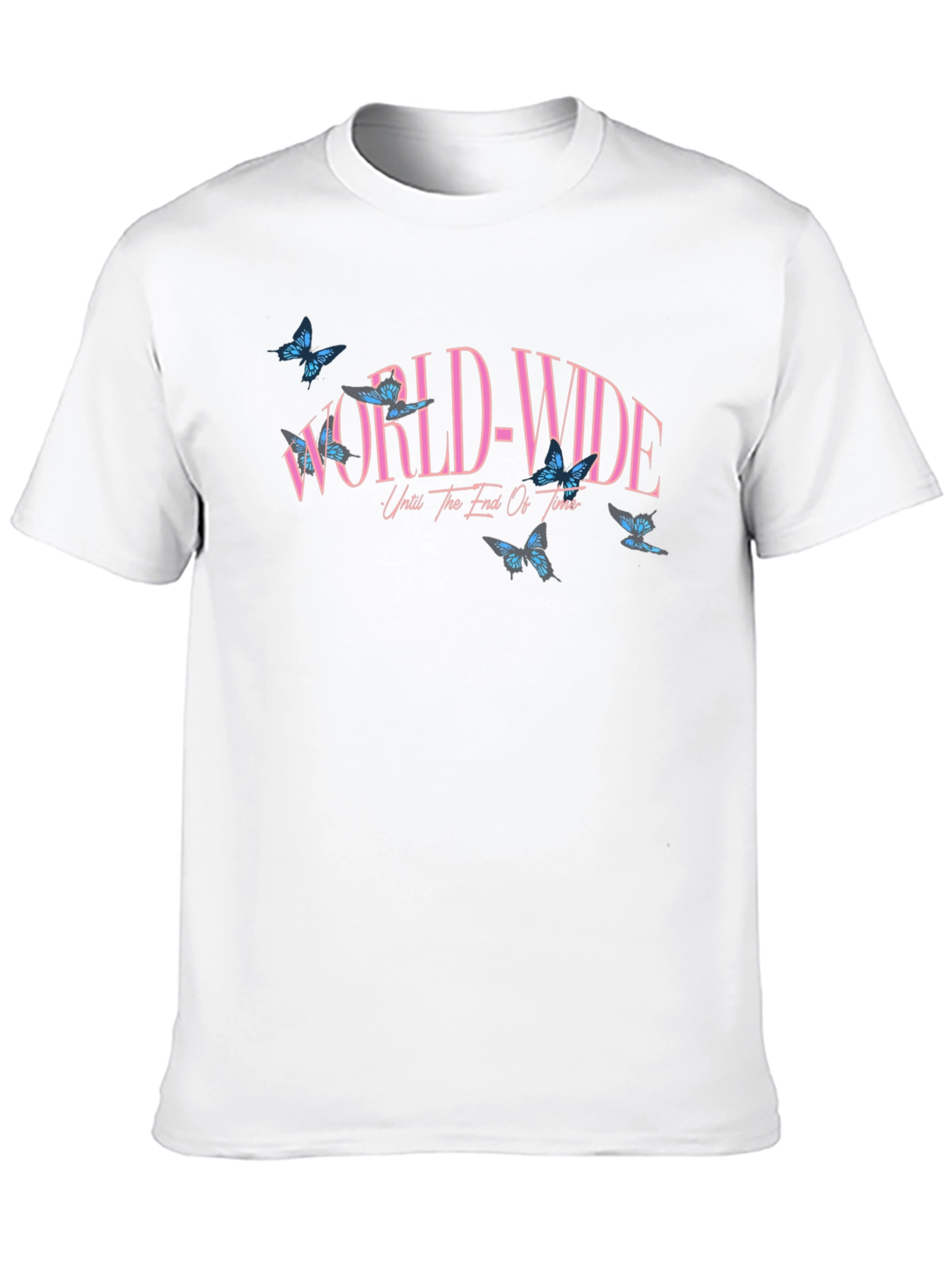 Worldwide Butterfly Graphic Black T-Shirt