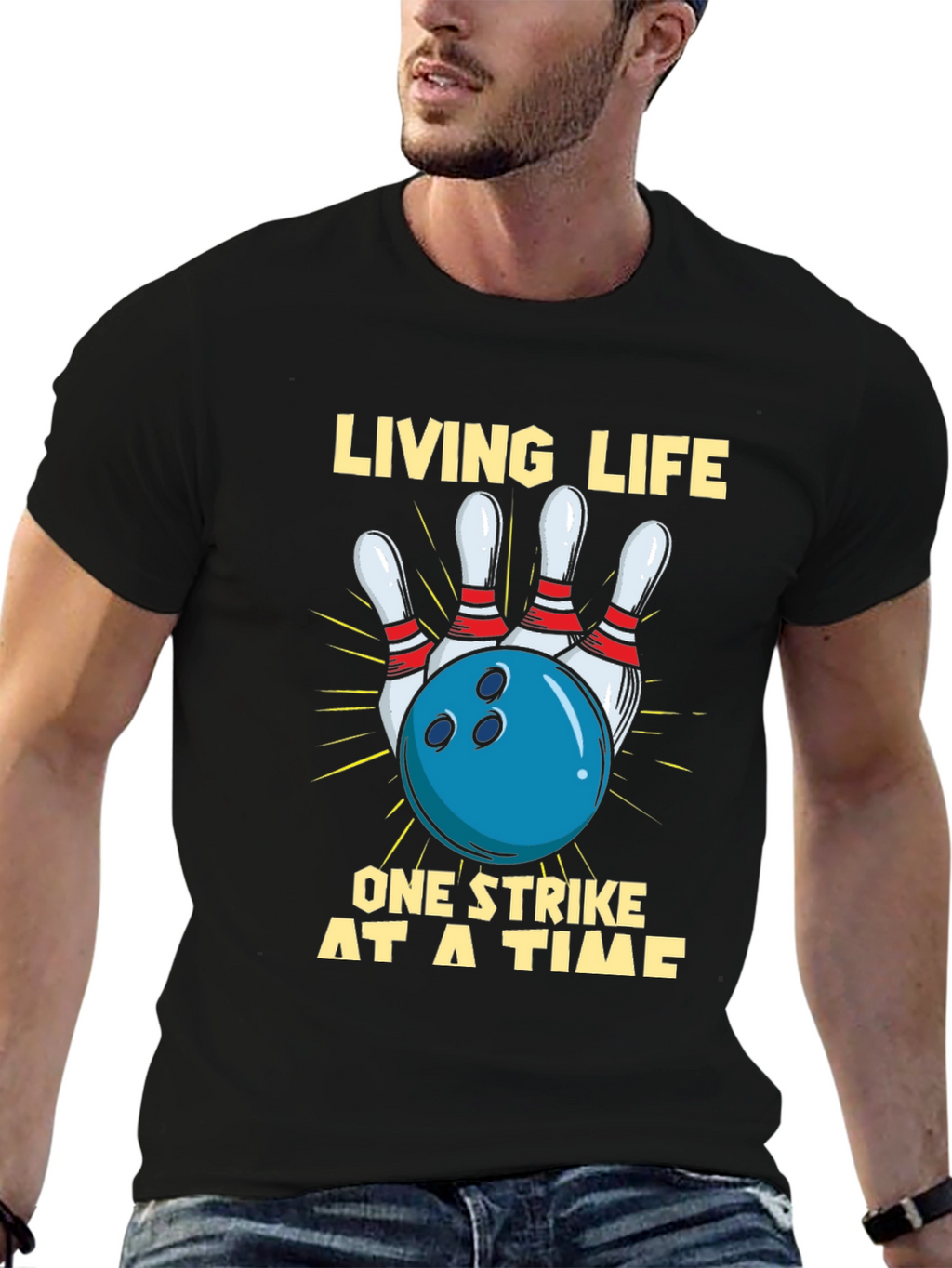 Bowling Strike Graphic T-Shirt