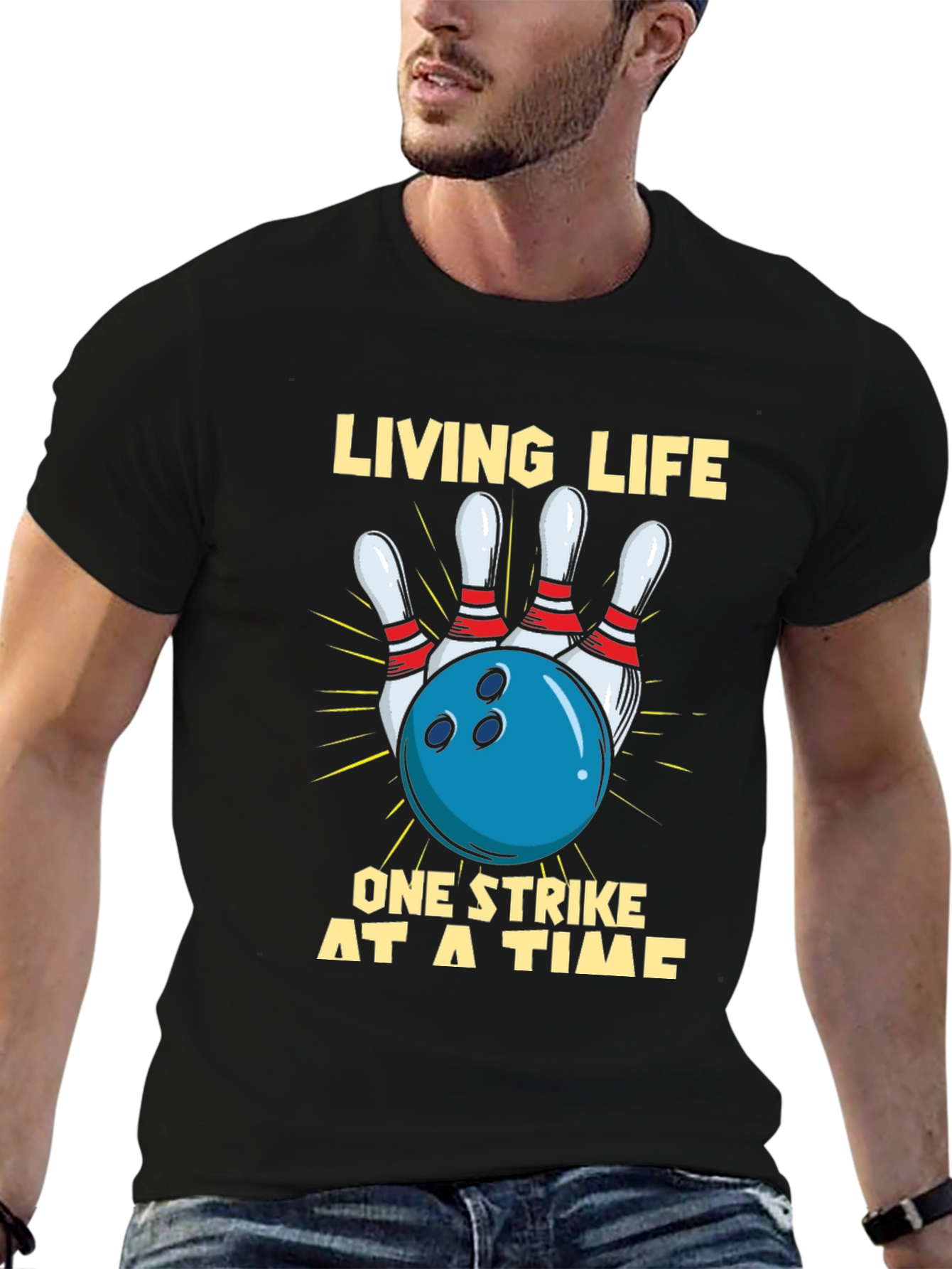 Bowling Strike Graphic T-Shirt
