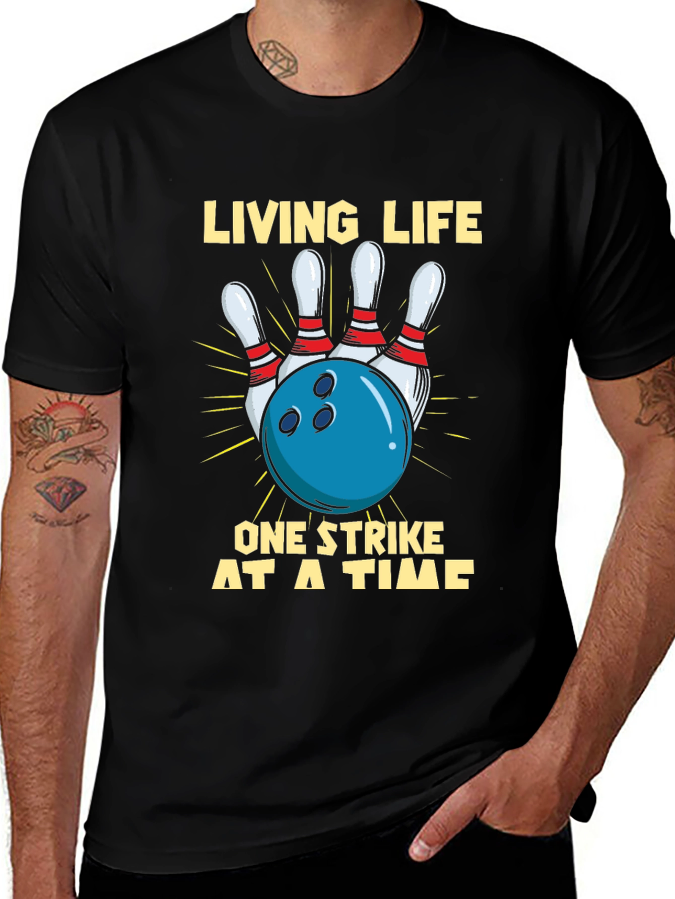 Bowling Strike Graphic T-Shirt