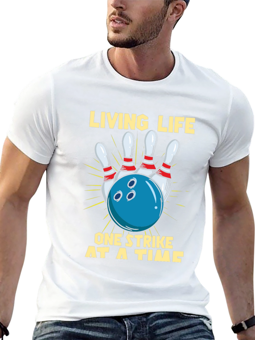 Bowling Strike Graphic T-Shirt