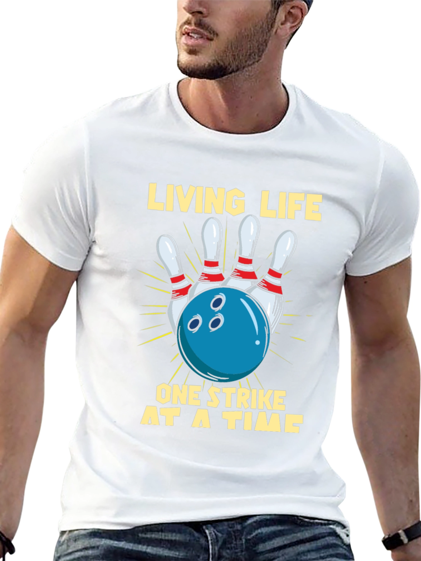 Bowling Strike Graphic T-Shirt