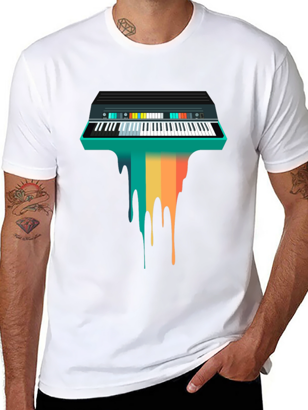 Retro Synth Wave T-Shirt - Unique Musician Tee