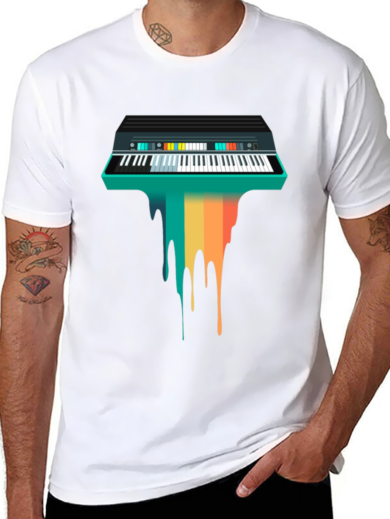 Retro Synth Wave T-Shirt - Unique Musician Tee