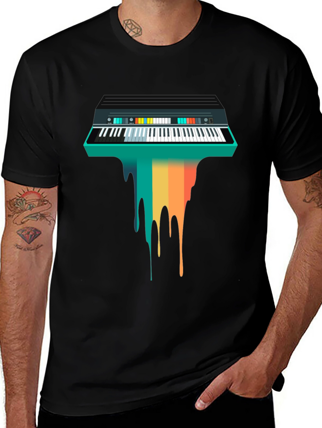 Retro Synth Wave T-Shirt - Unique Musician Tee