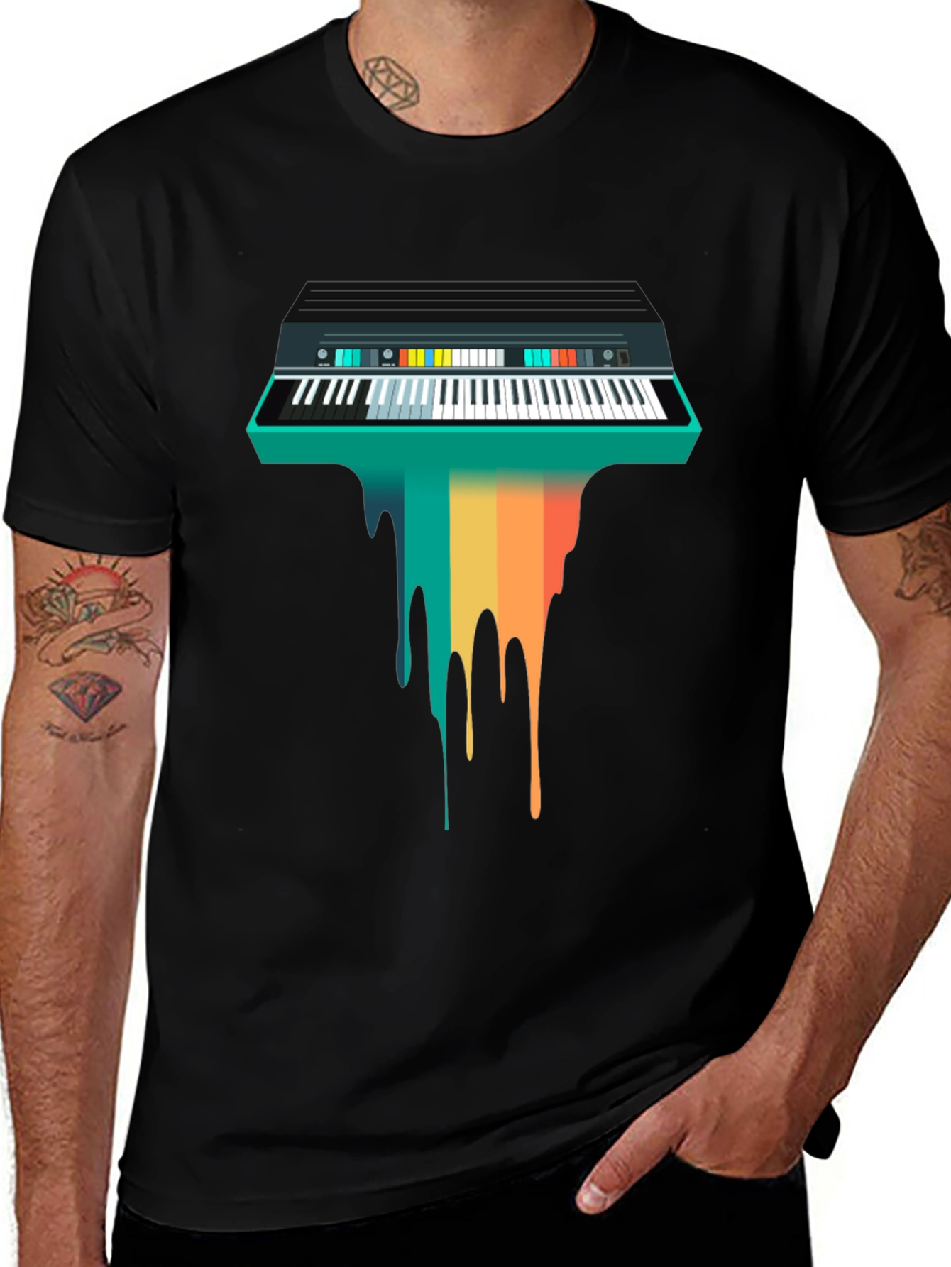 Retro Synth Wave T-Shirt - Unique Musician Tee
