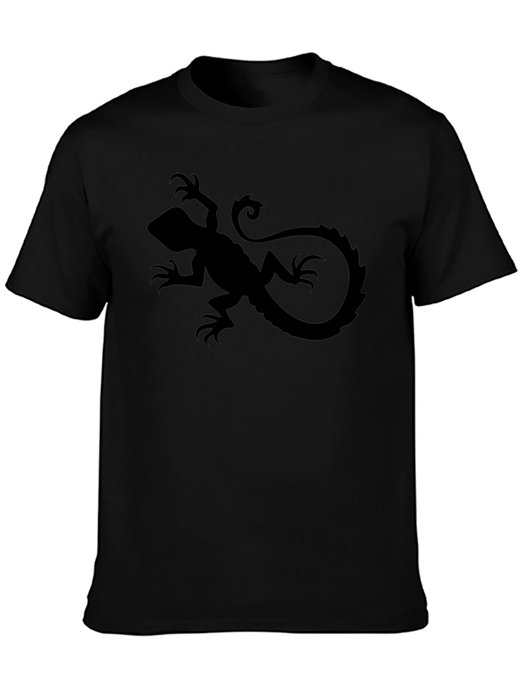Black Lizard Graphic Tee - Cool Reptile Design