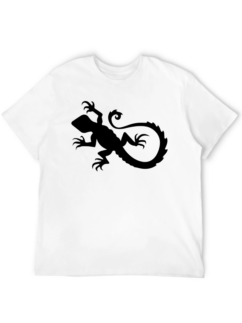 Black Lizard Graphic Tee - Cool Reptile Design