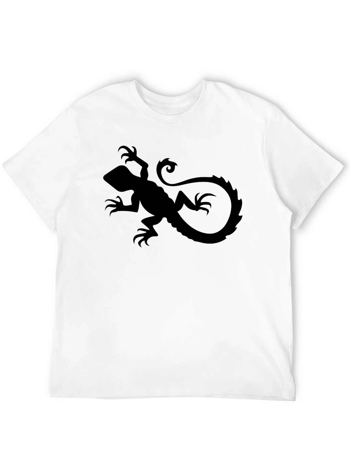 Black Lizard Graphic Tee - Cool Reptile Design