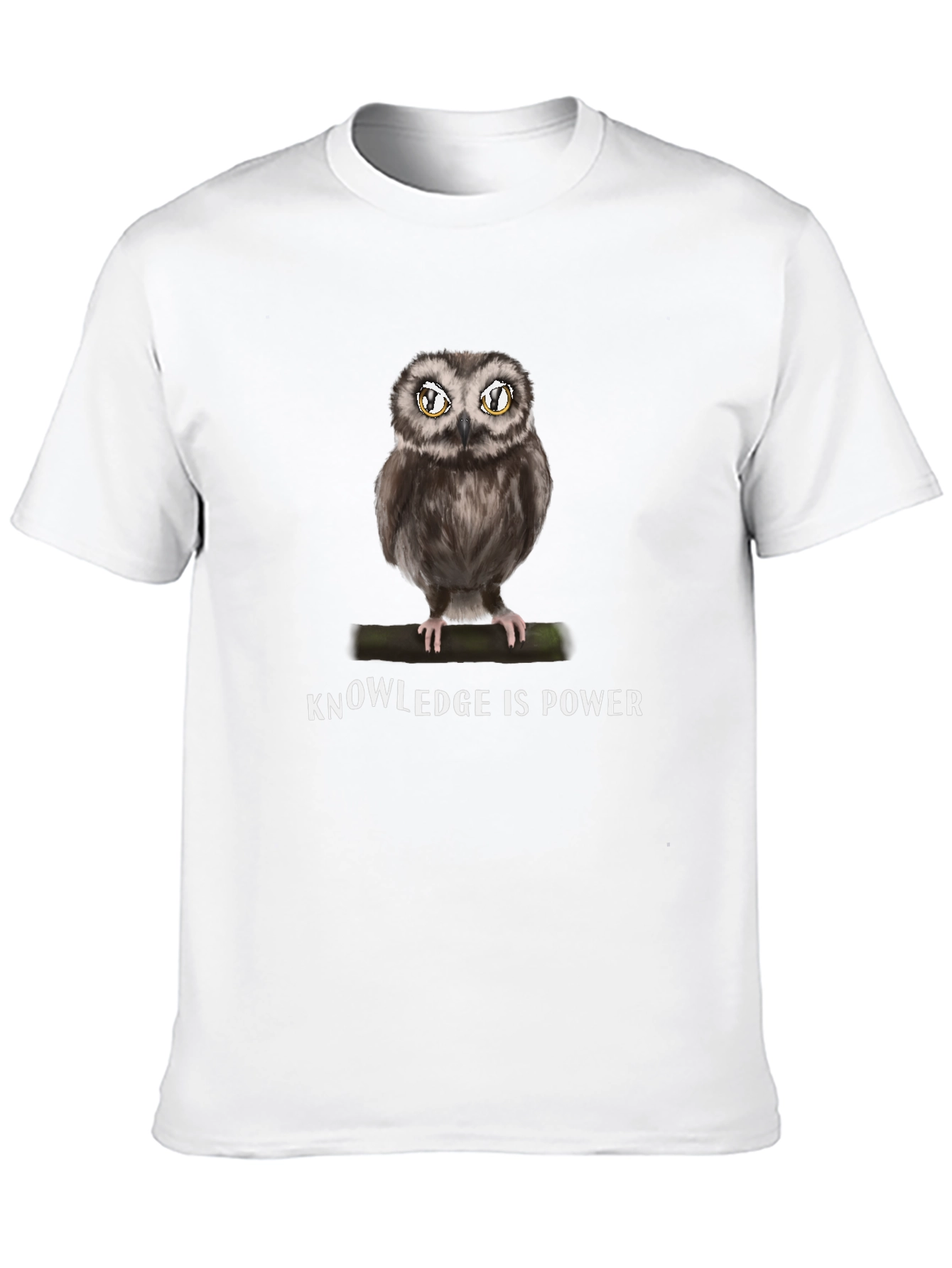 Knowledge is Power Owl Graphic T-Shirt
