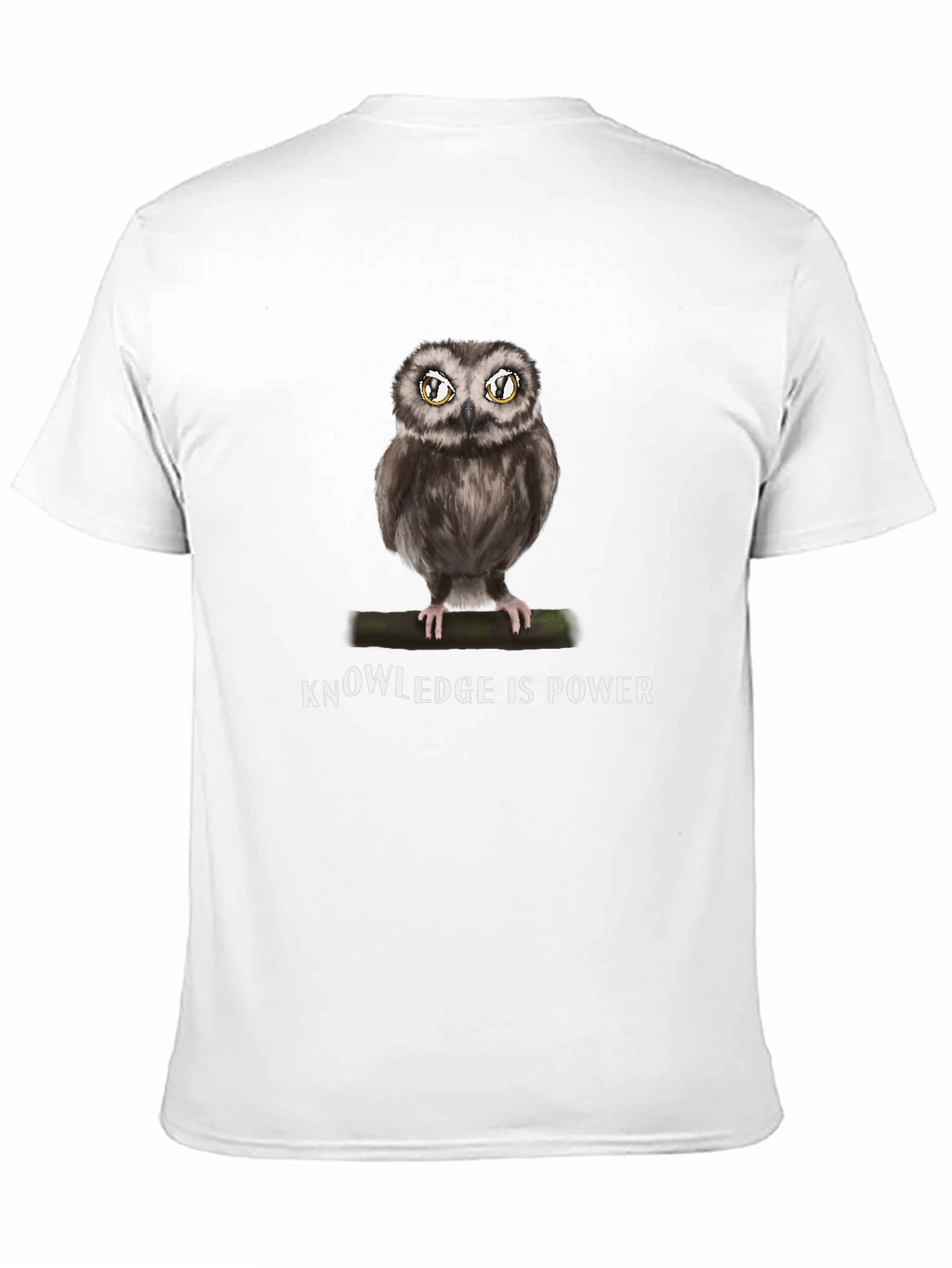 Knowledge is Power Owl Graphic T-Shirt