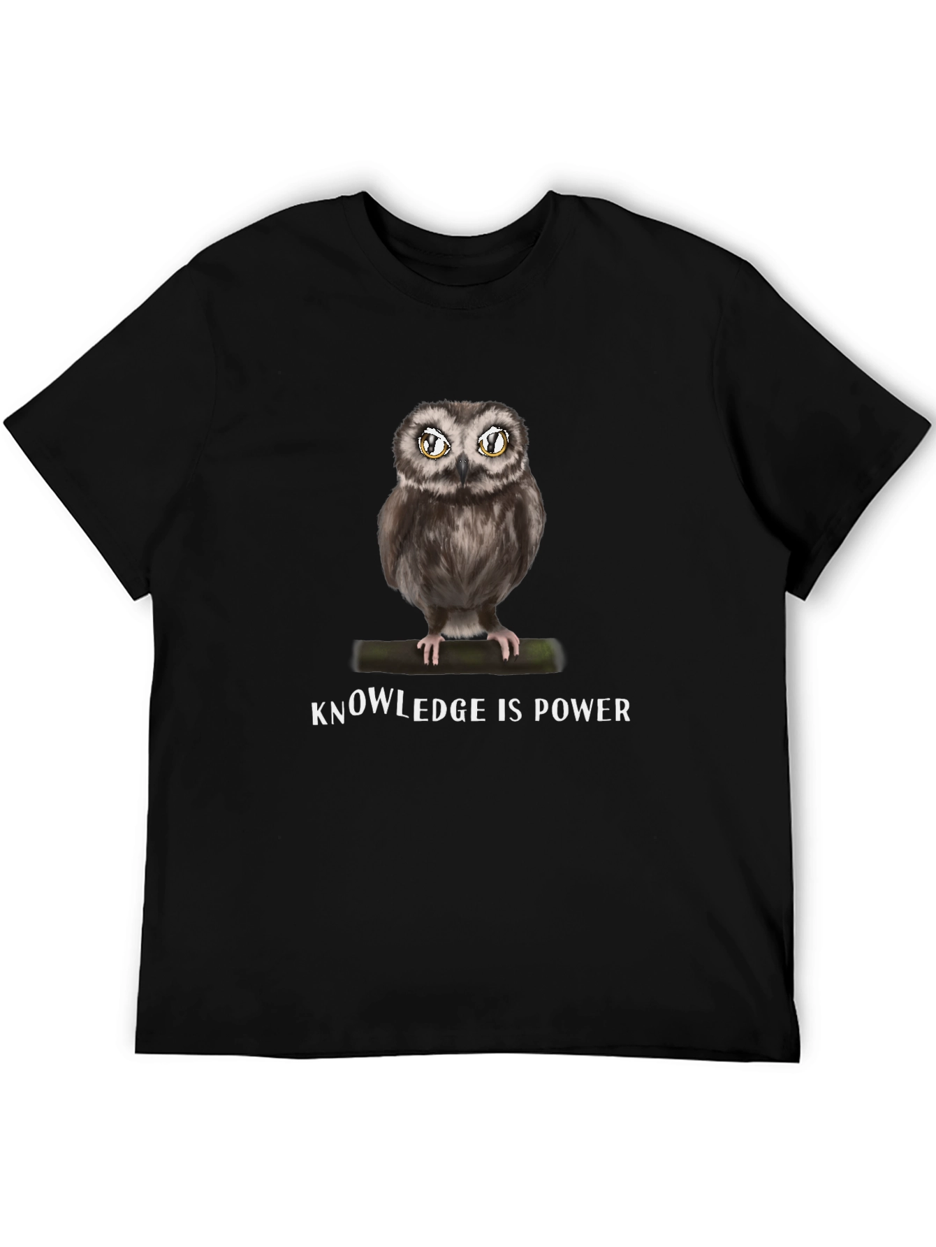 Knowledge is Power Owl Graphic T-Shirt