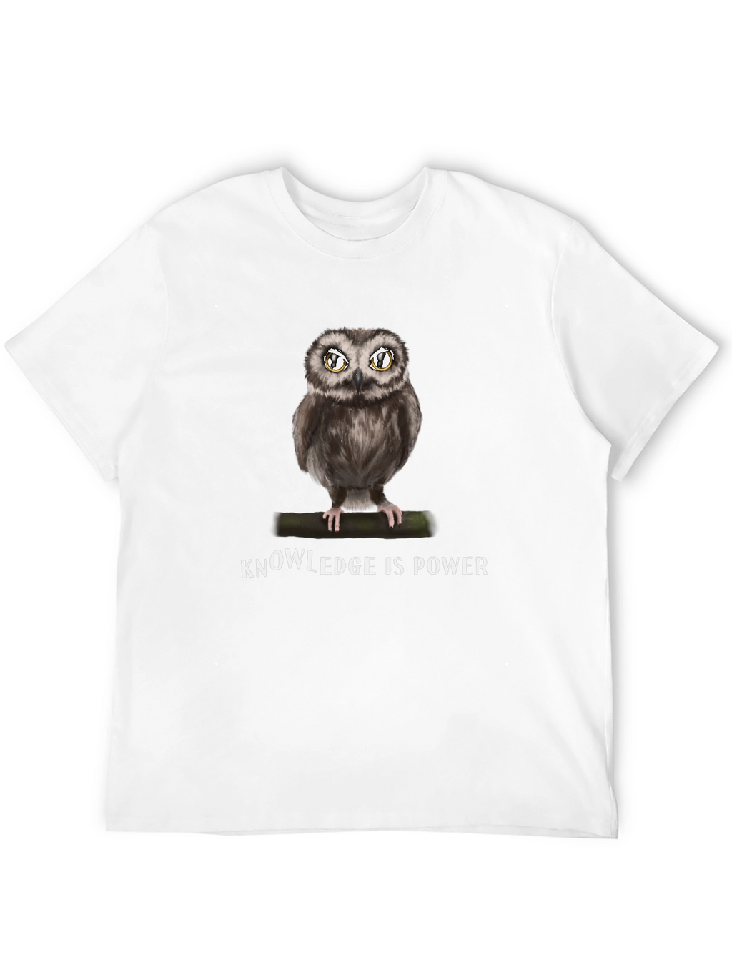 Knowledge is Power Owl Graphic T-Shirt