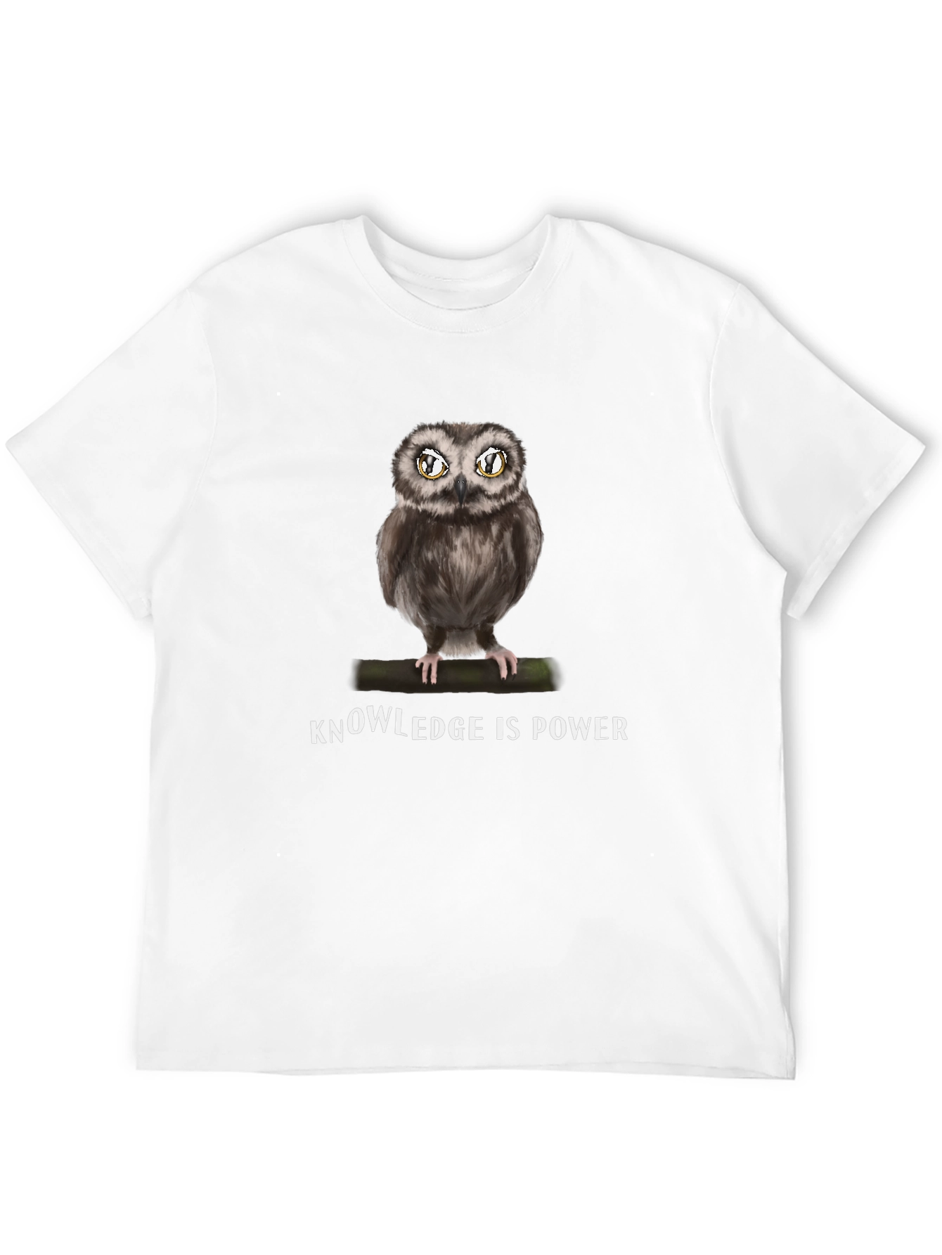 Knowledge is Power Owl Graphic T-Shirt