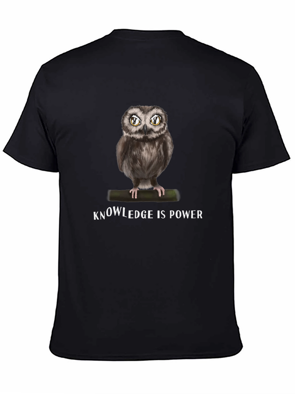 Knowledge is Power Owl Graphic T-Shirt
