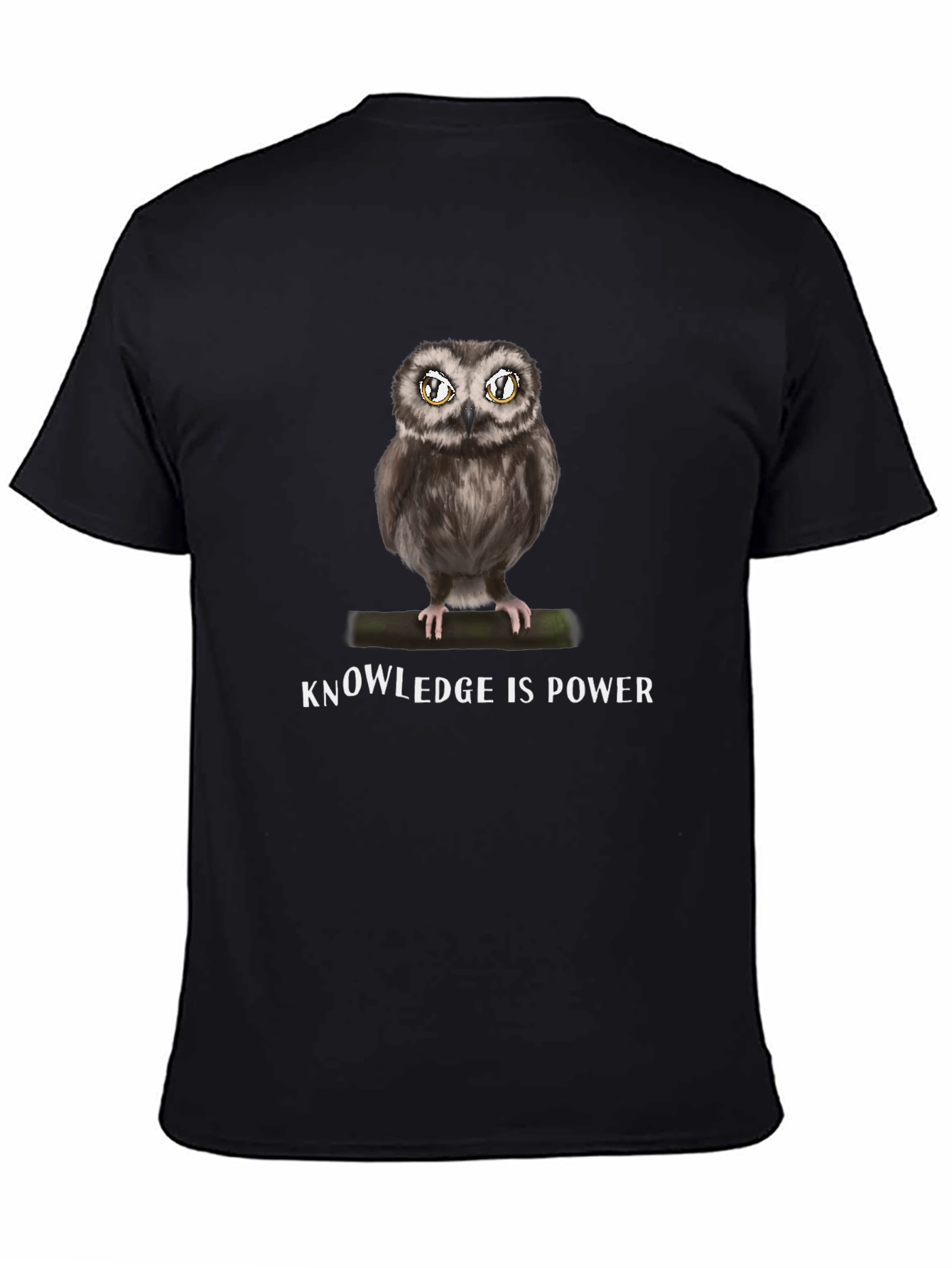 Knowledge is Power Owl Graphic T-Shirt