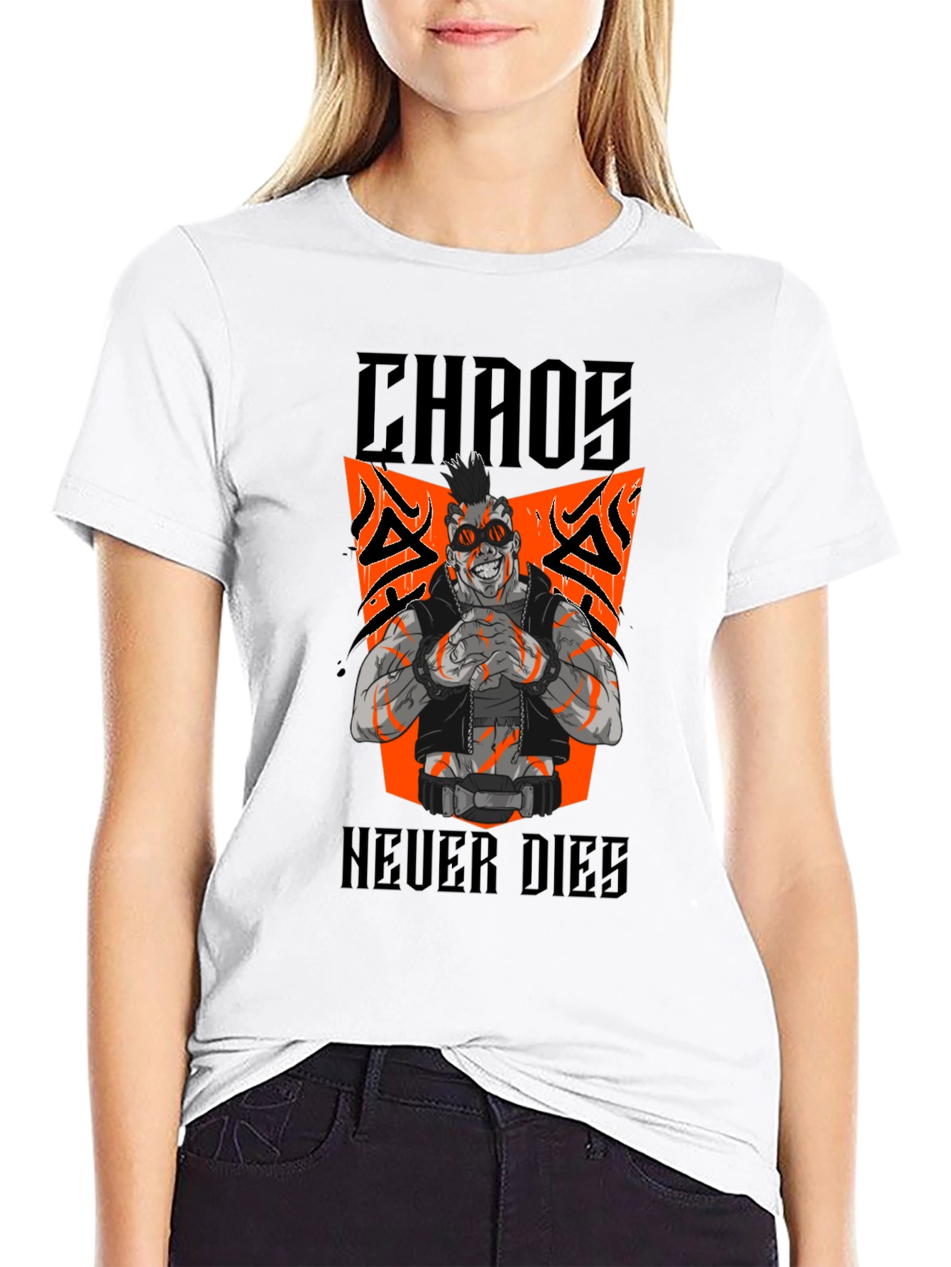 Chaos Never Dies Graphic Tee - Black