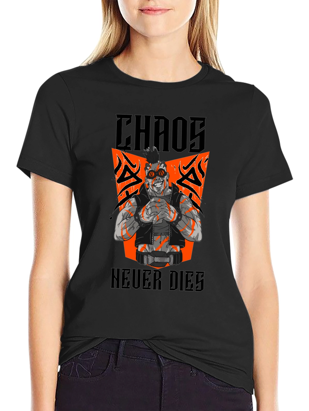 Chaos Never Dies Graphic Tee - Black