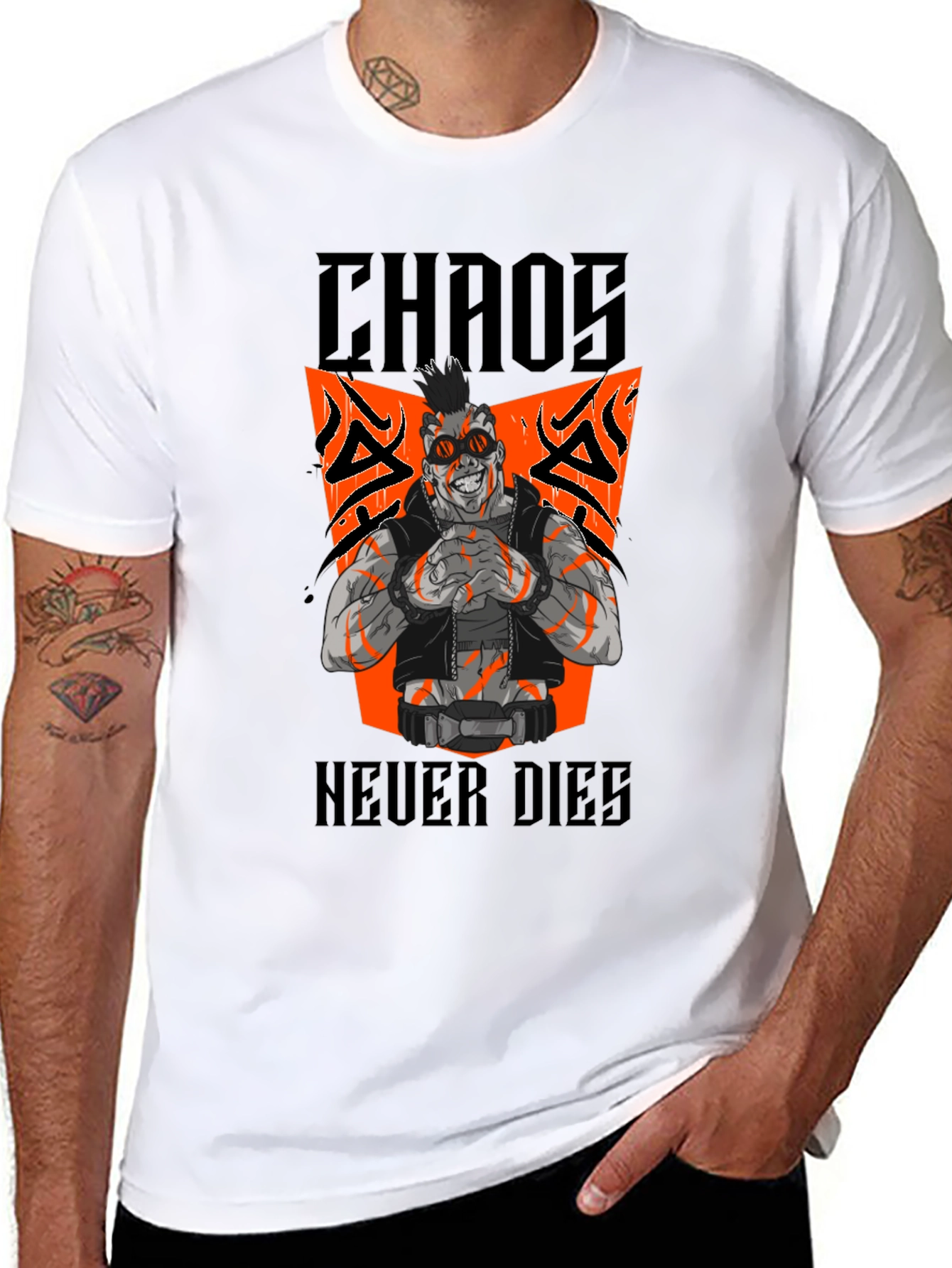 Chaos Never Dies Graphic Tee - Black