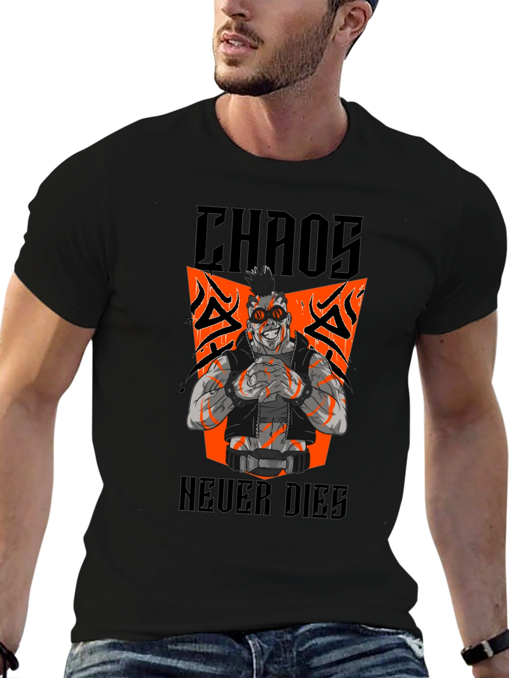 Chaos Never Dies Graphic Tee - Black