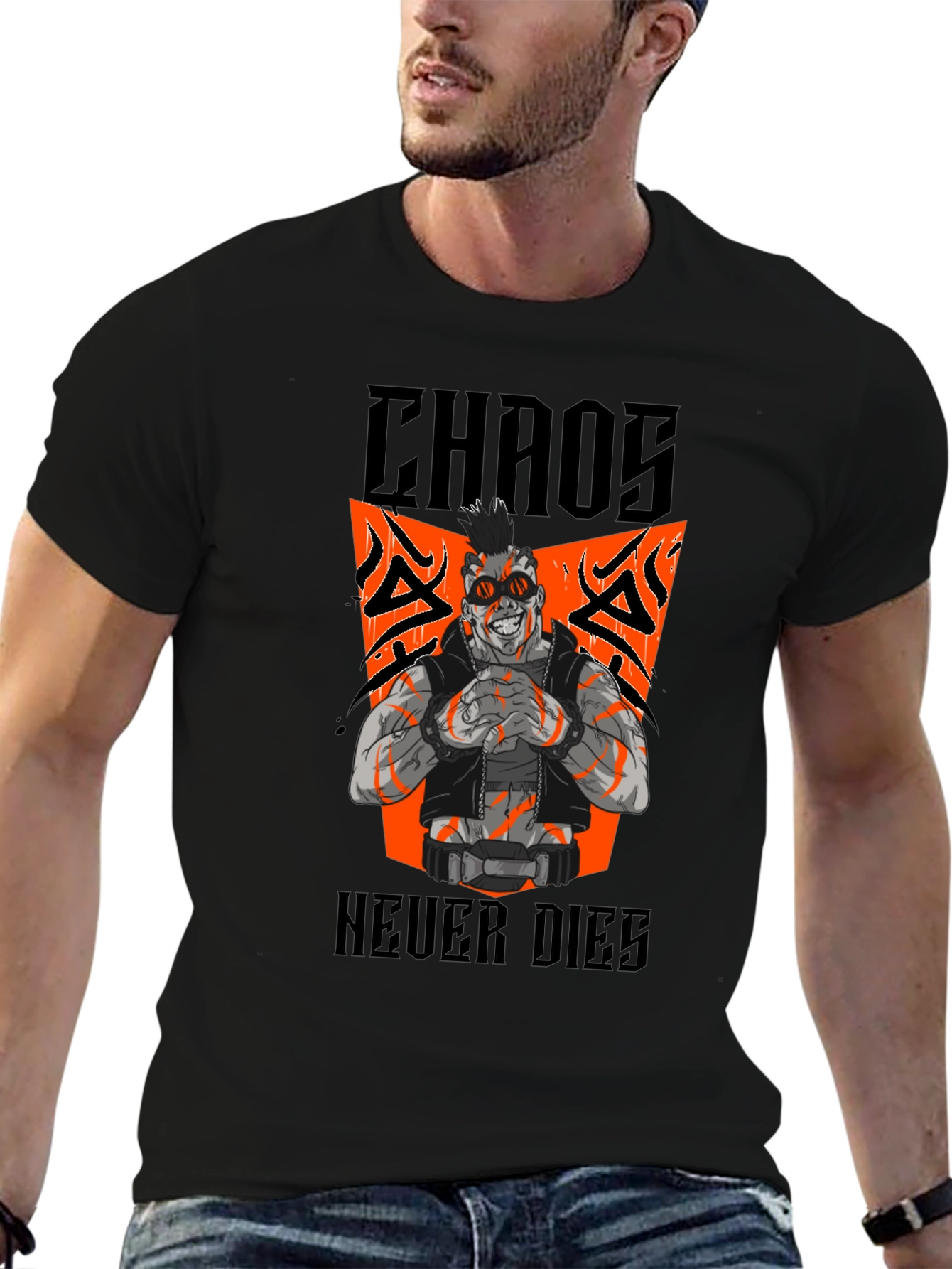 Chaos Never Dies Graphic Tee - Black