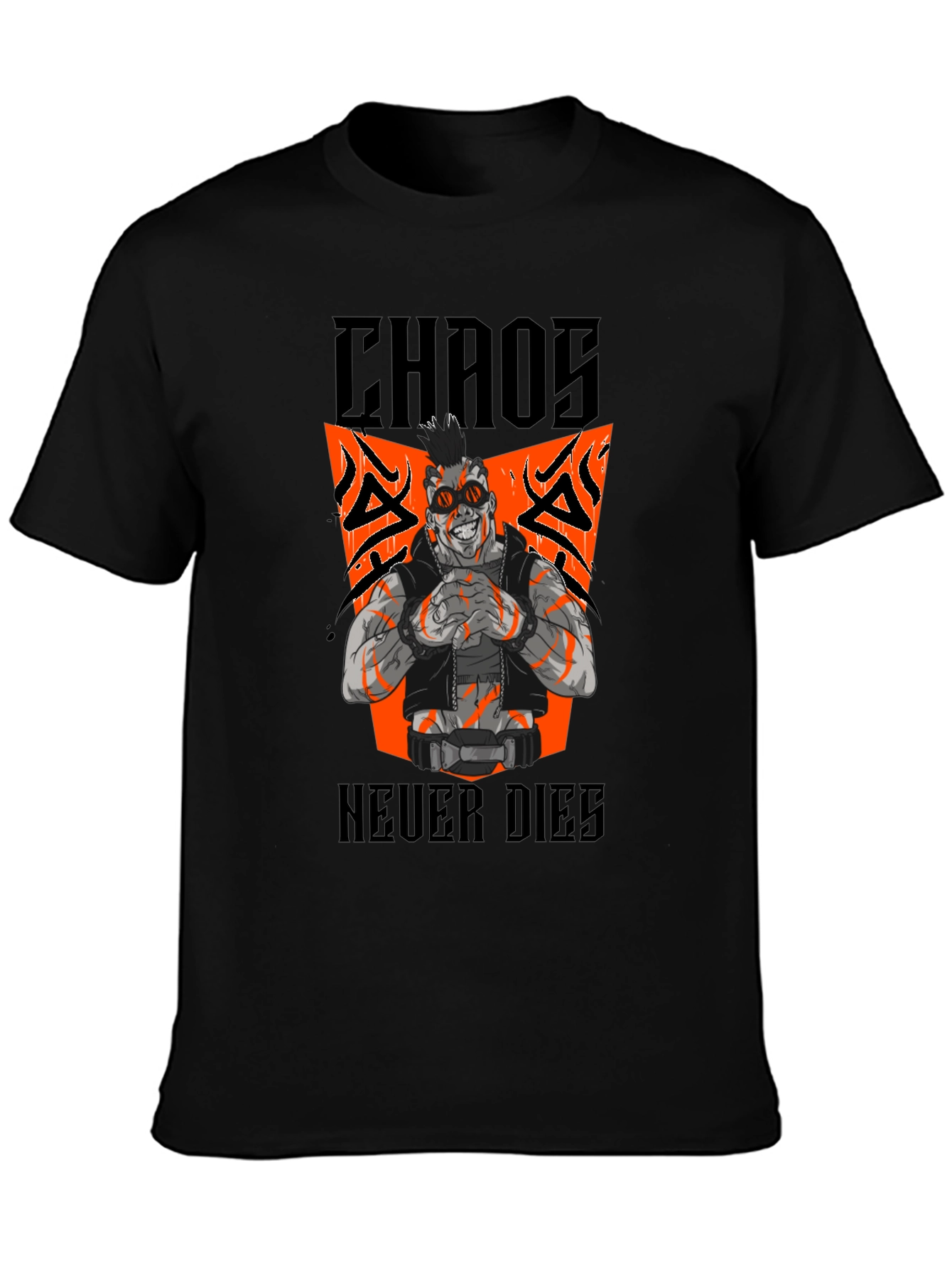 Chaos Never Dies Graphic Tee - Black