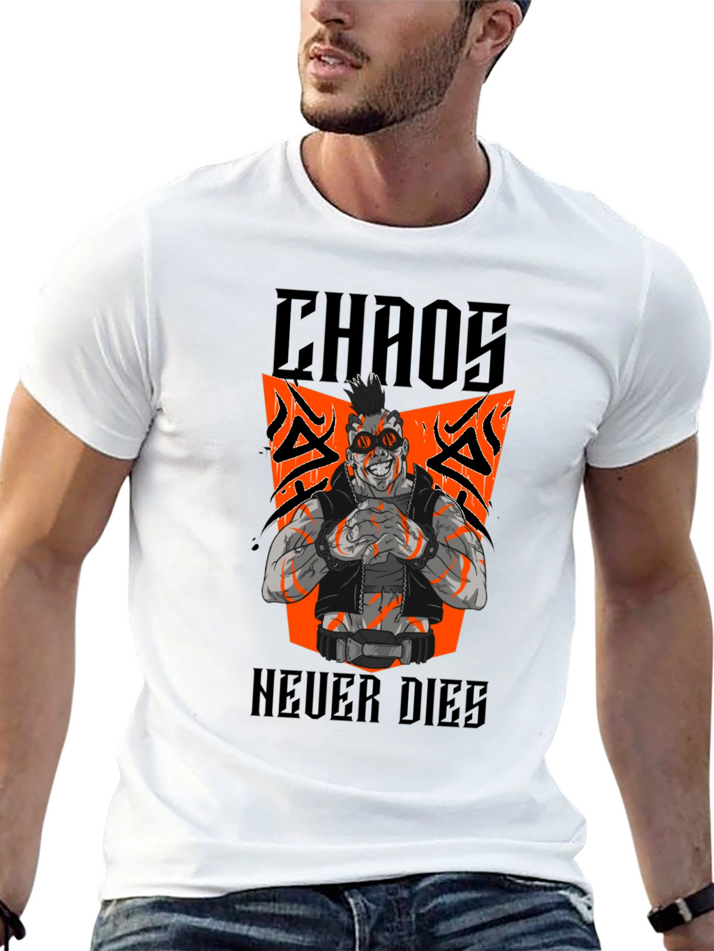 Chaos Never Dies Graphic Tee - Black