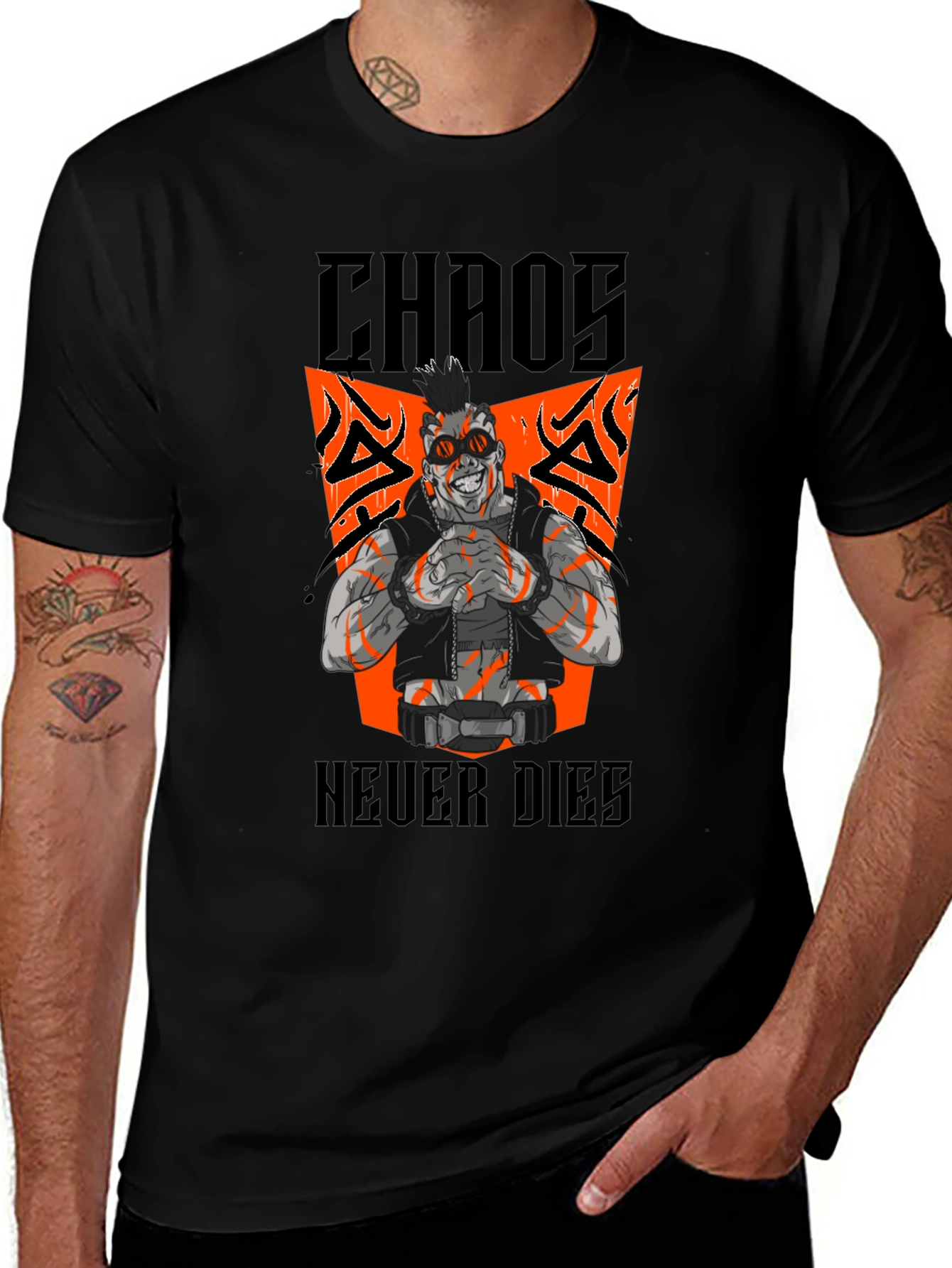 Chaos Never Dies Graphic Tee - Black