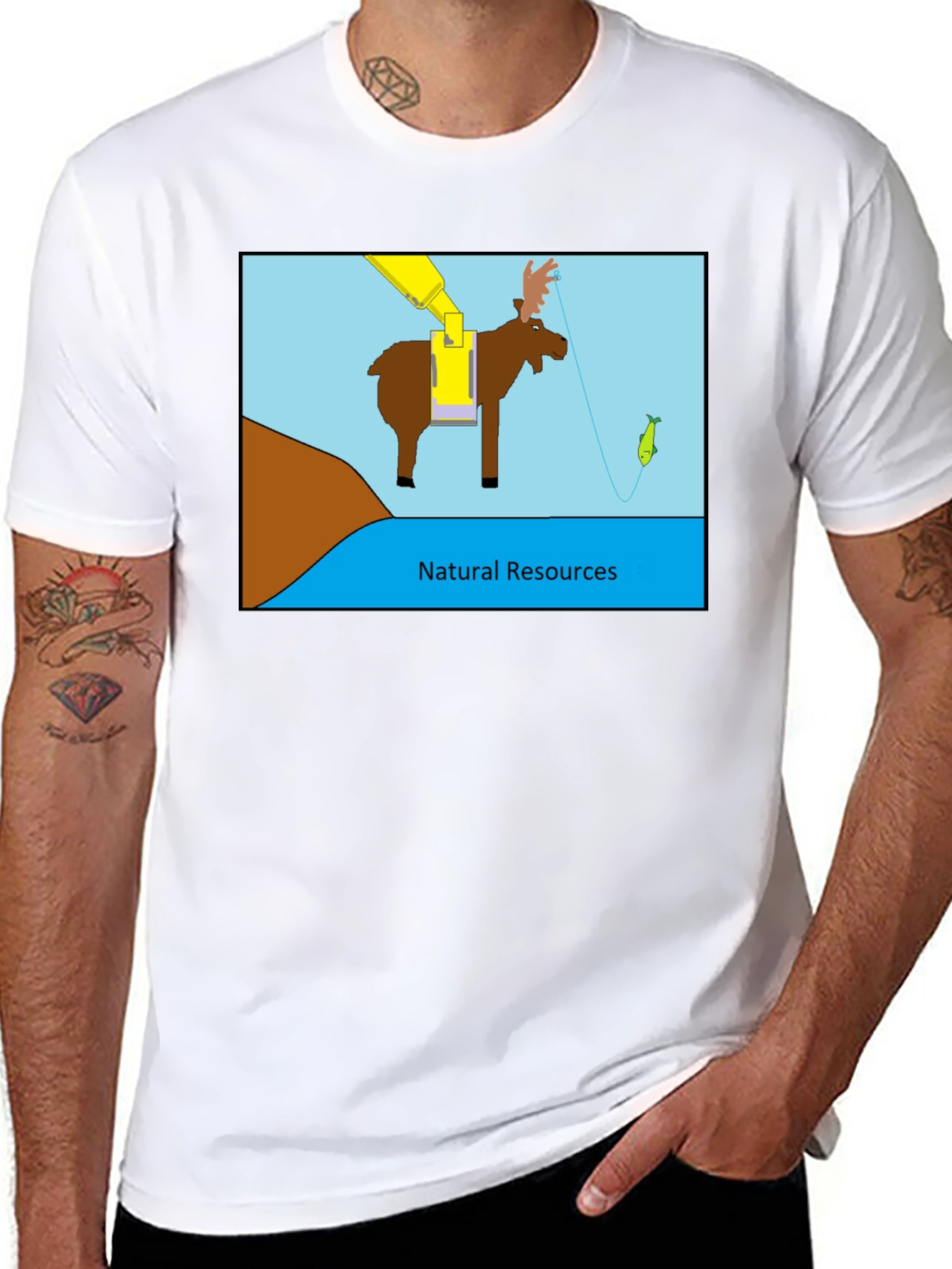 Natural Resources T-Shirt - Moose Fishing