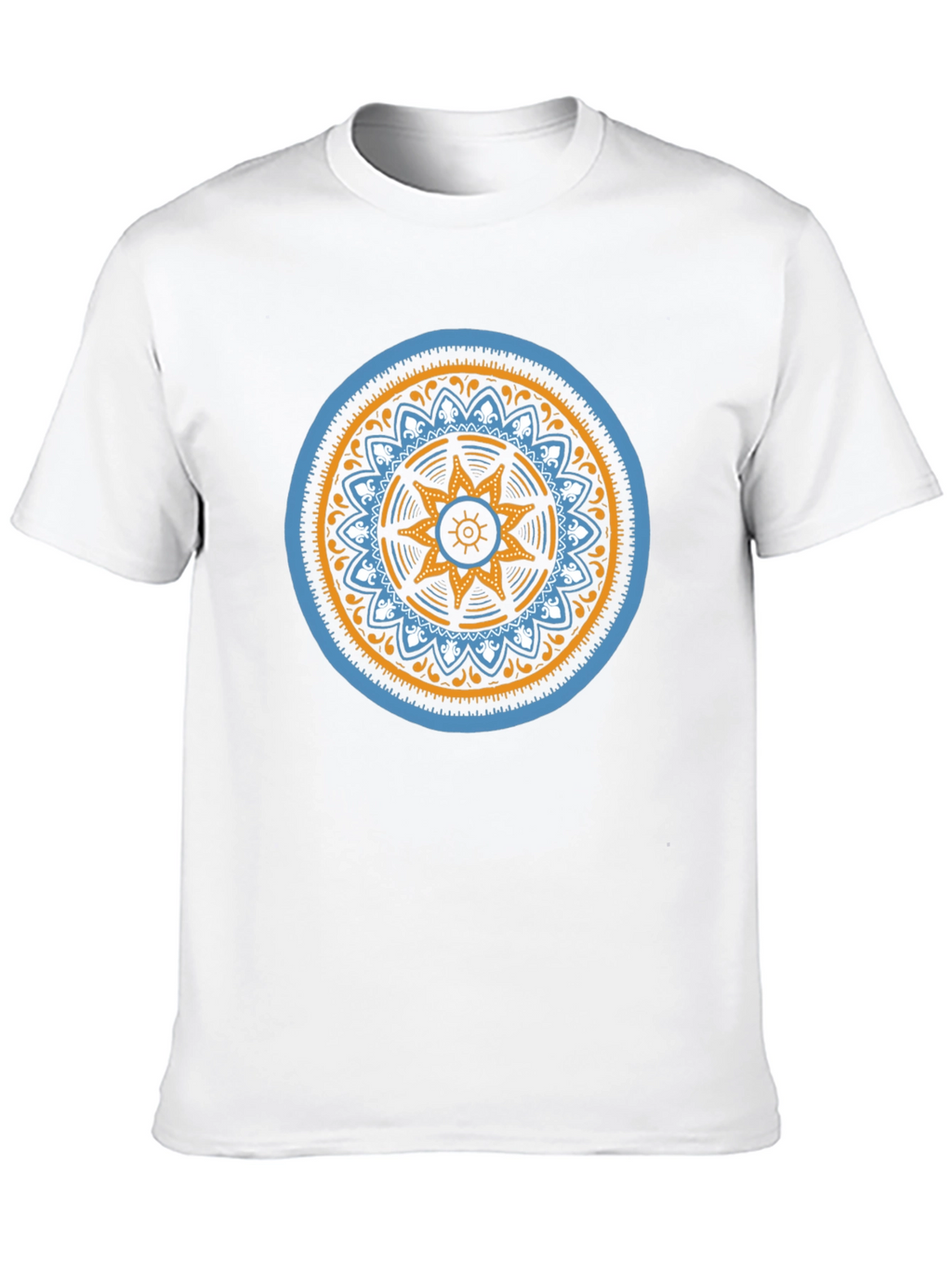 Geometric Mandala Graphic Black T-Shirt