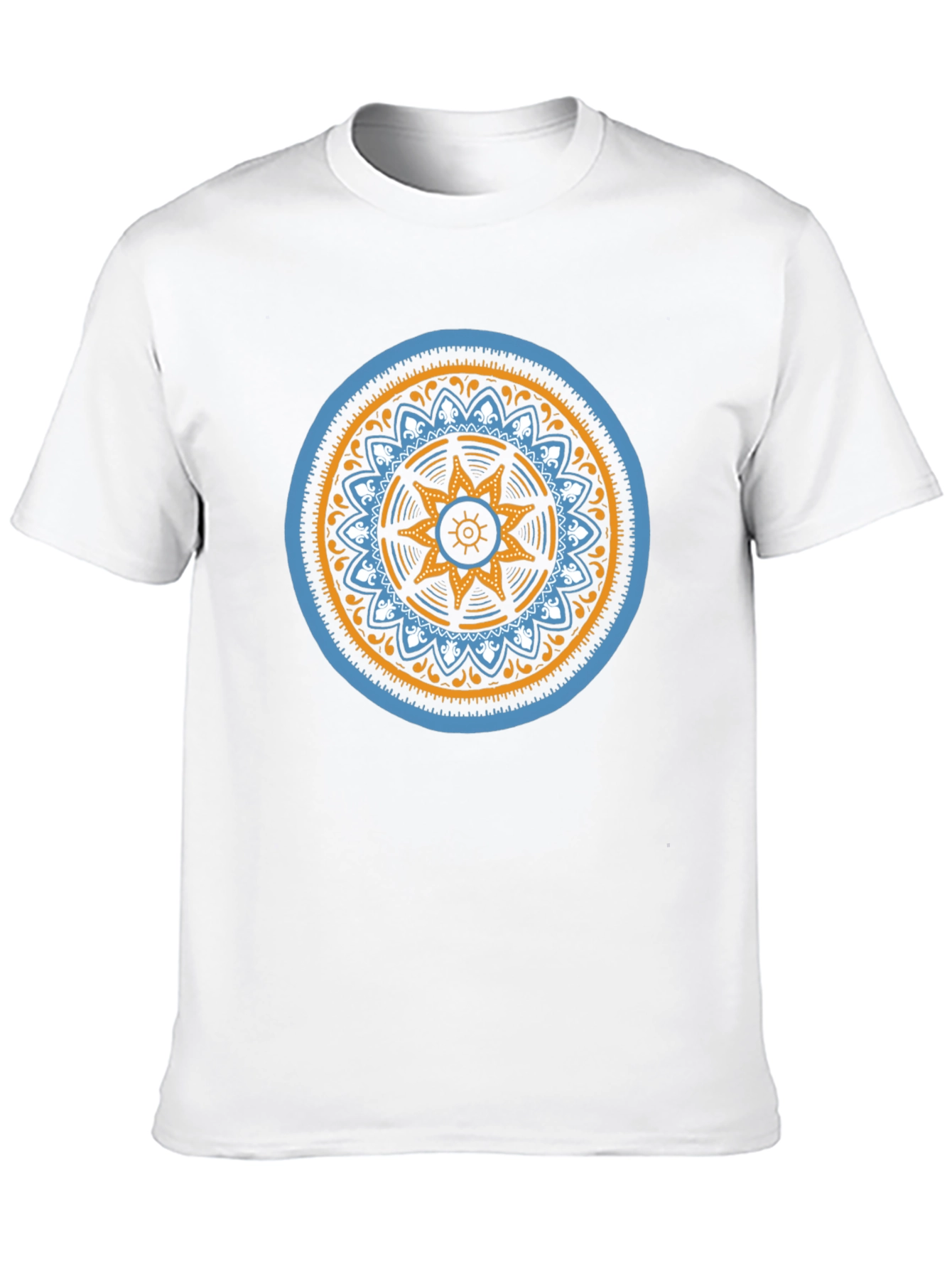 Geometric Mandala Graphic Black T-Shirt