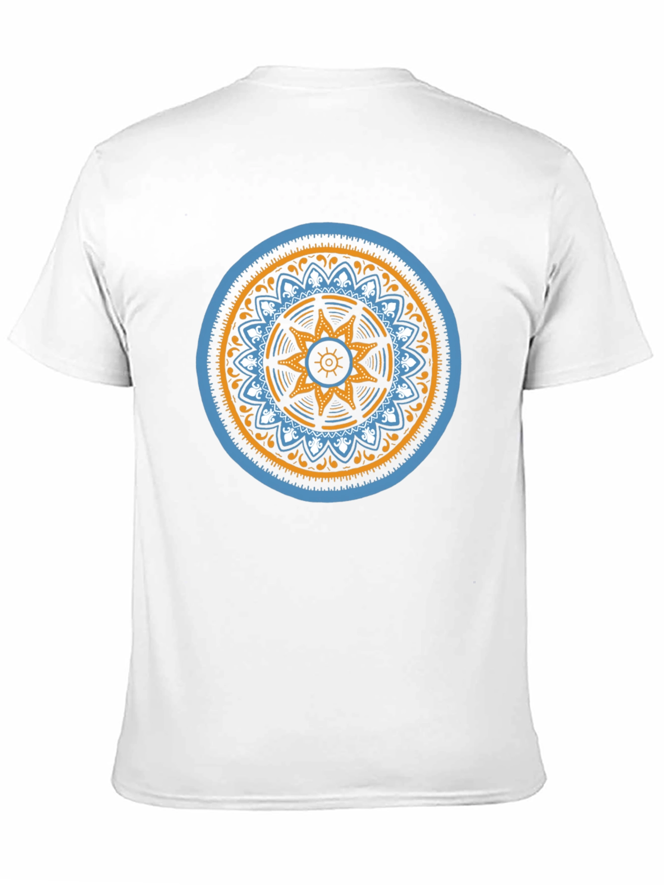 Geometric Mandala Graphic Black T-Shirt