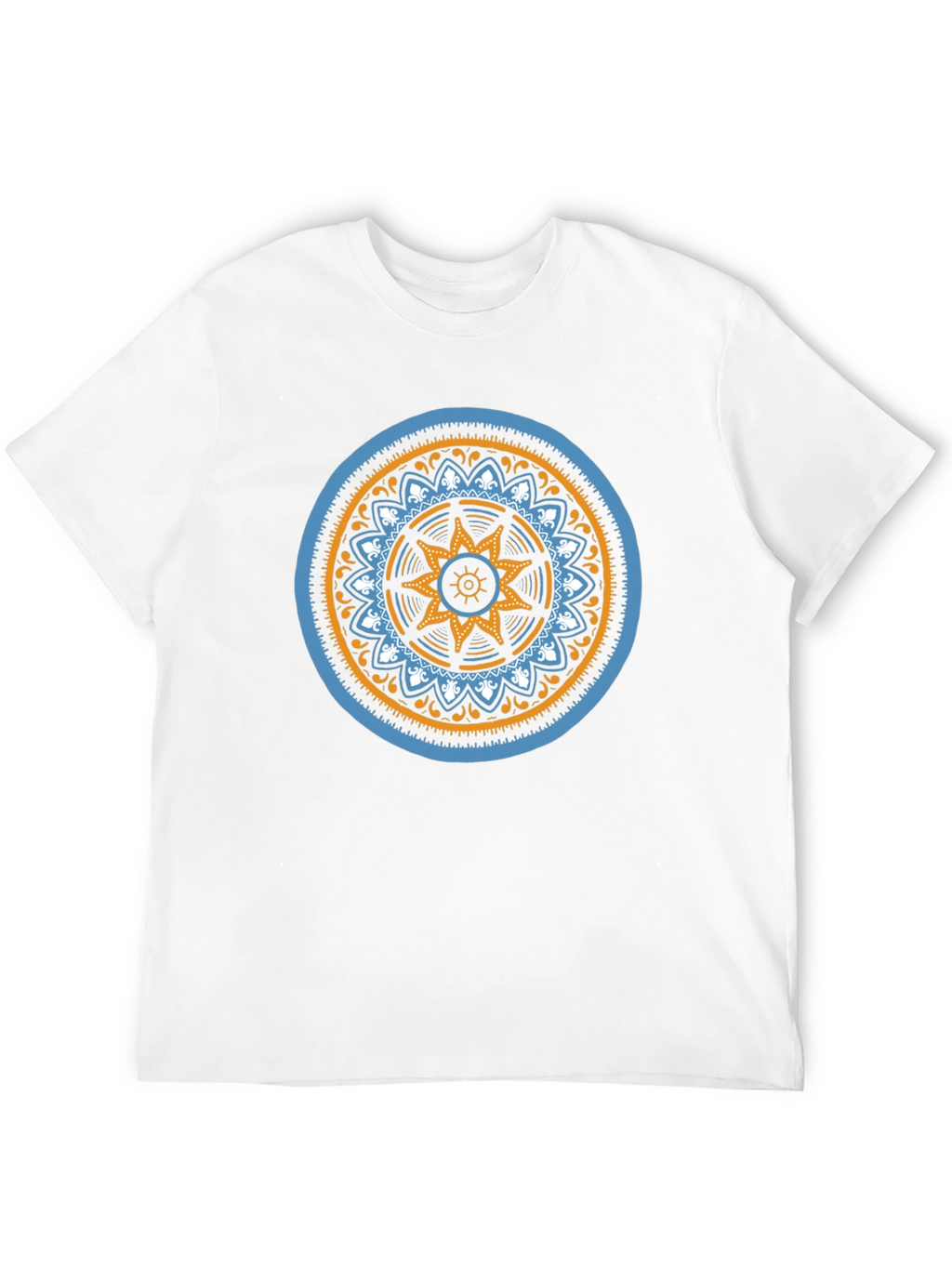 Geometric Mandala Graphic Black T-Shirt