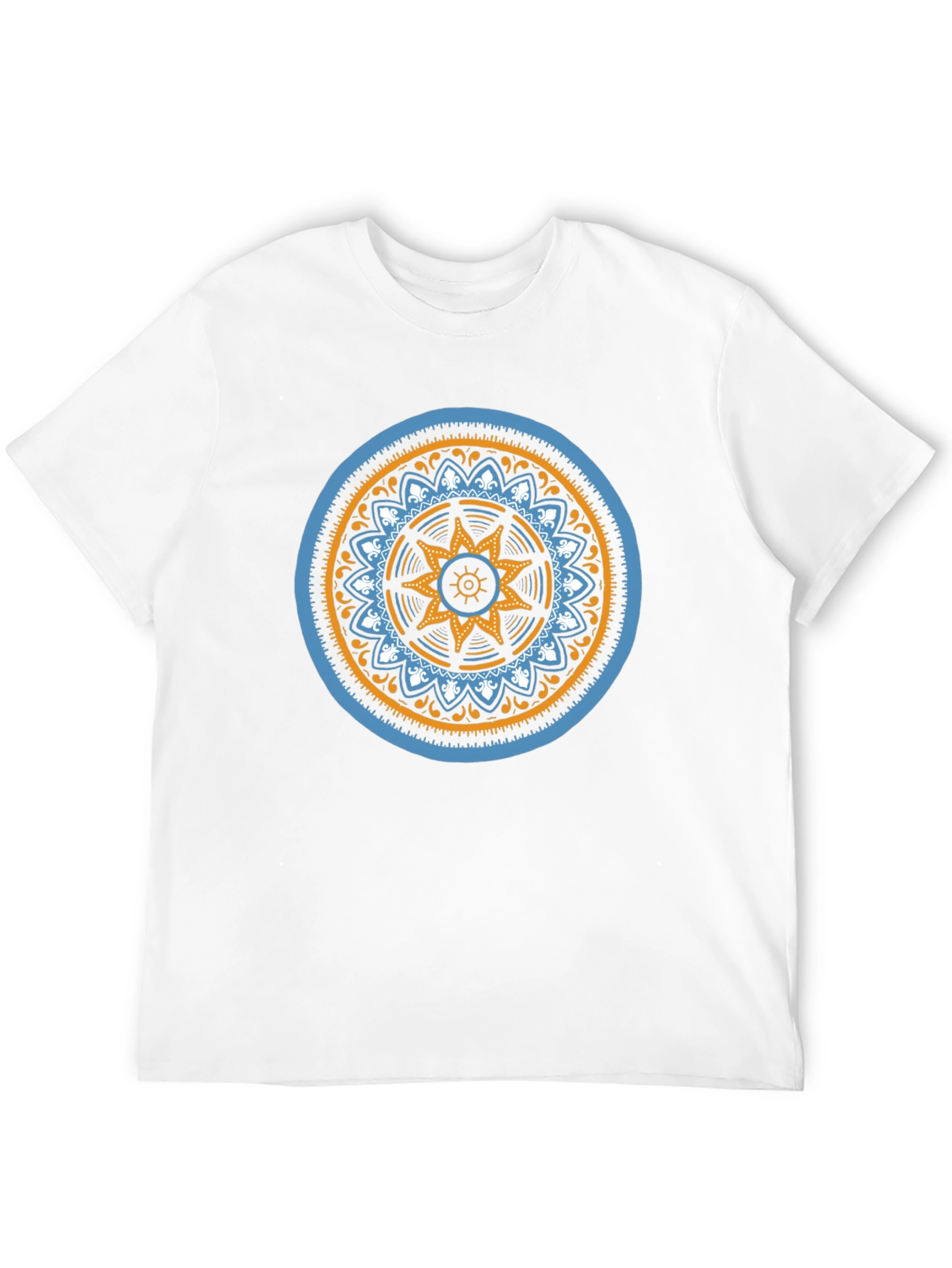 Geometric Mandala Graphic Black T-Shirt