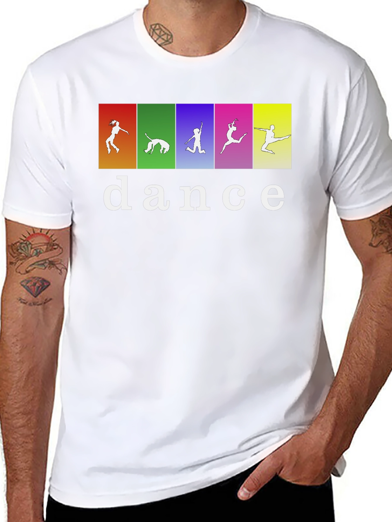 Dance Silhouette Graphic Tee - Black