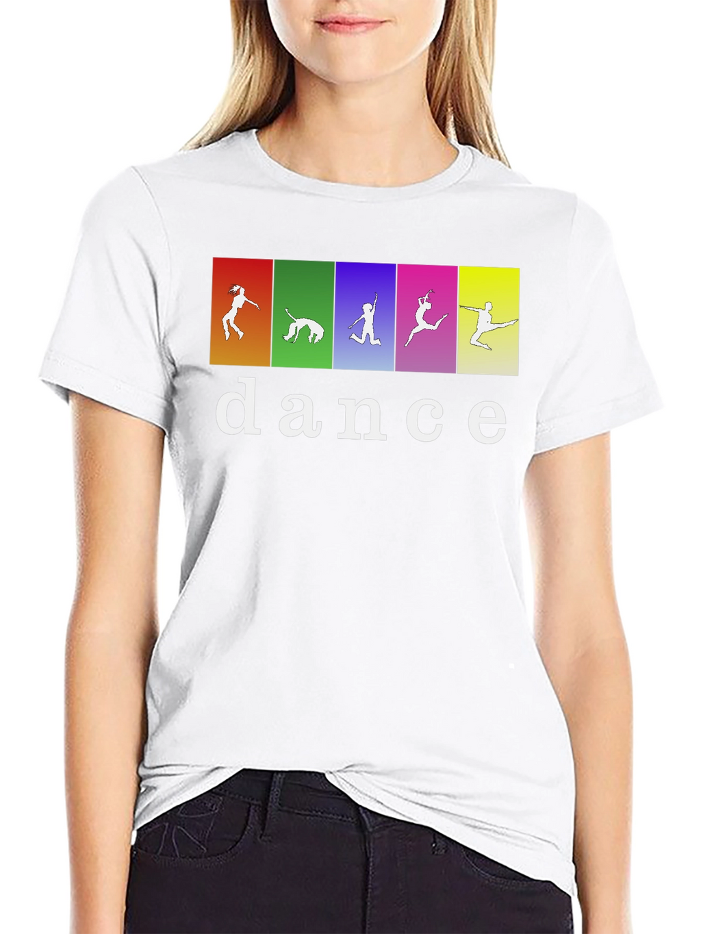 Dance Silhouette Graphic Tee - Black