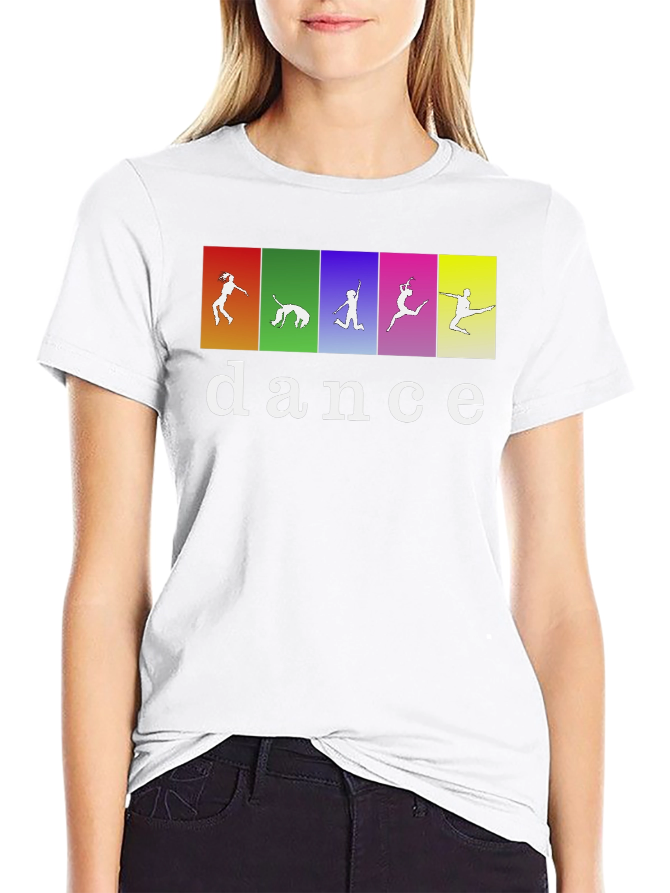 Dance Silhouette Graphic Tee - Black