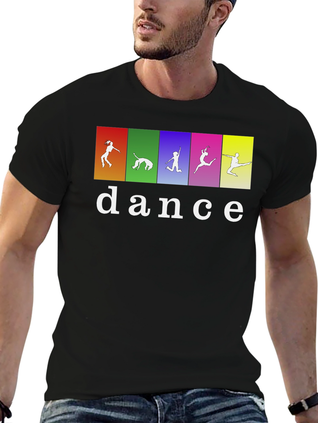 Dance Silhouette Graphic Tee - Black