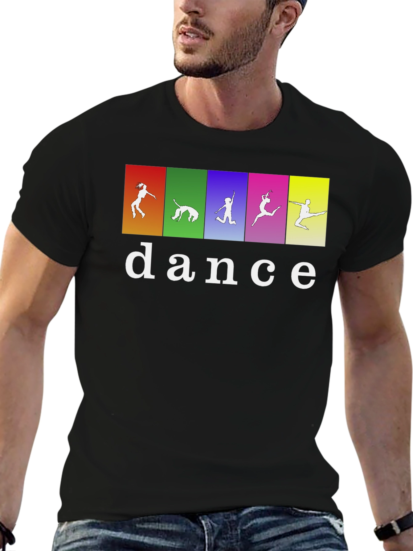 Dance Silhouette Graphic Tee - Black